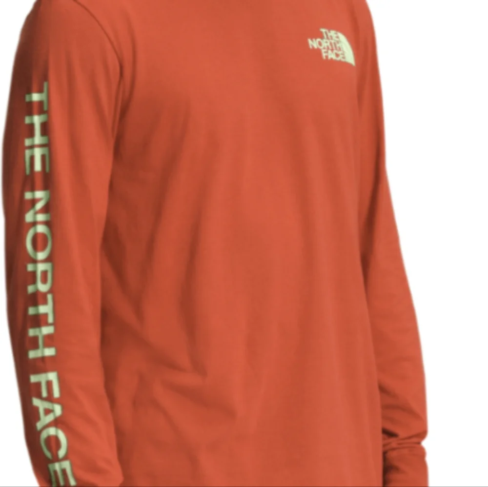 The North Face Long-Sleeve Hit Graphic Orange T-Shirt Men's Size XL MSRP $45